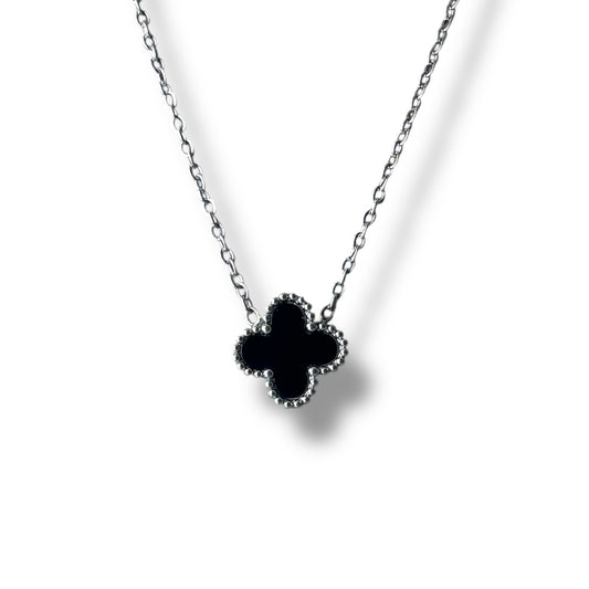 Siyah Yonca Gümüş Set