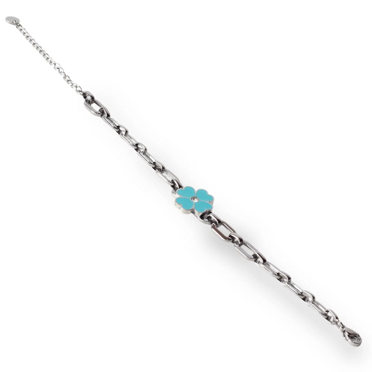 Mavi Pırlanta Çiçek Bileklik