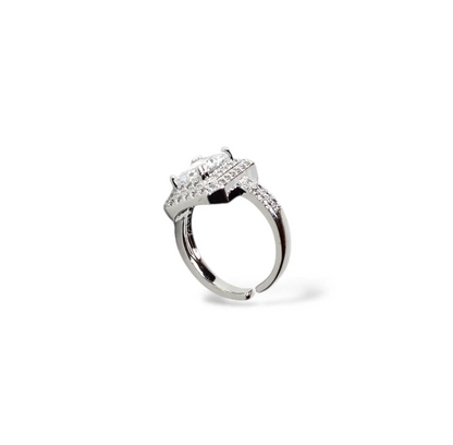 Çerçeveli Diamond Gümüş Yüzük
