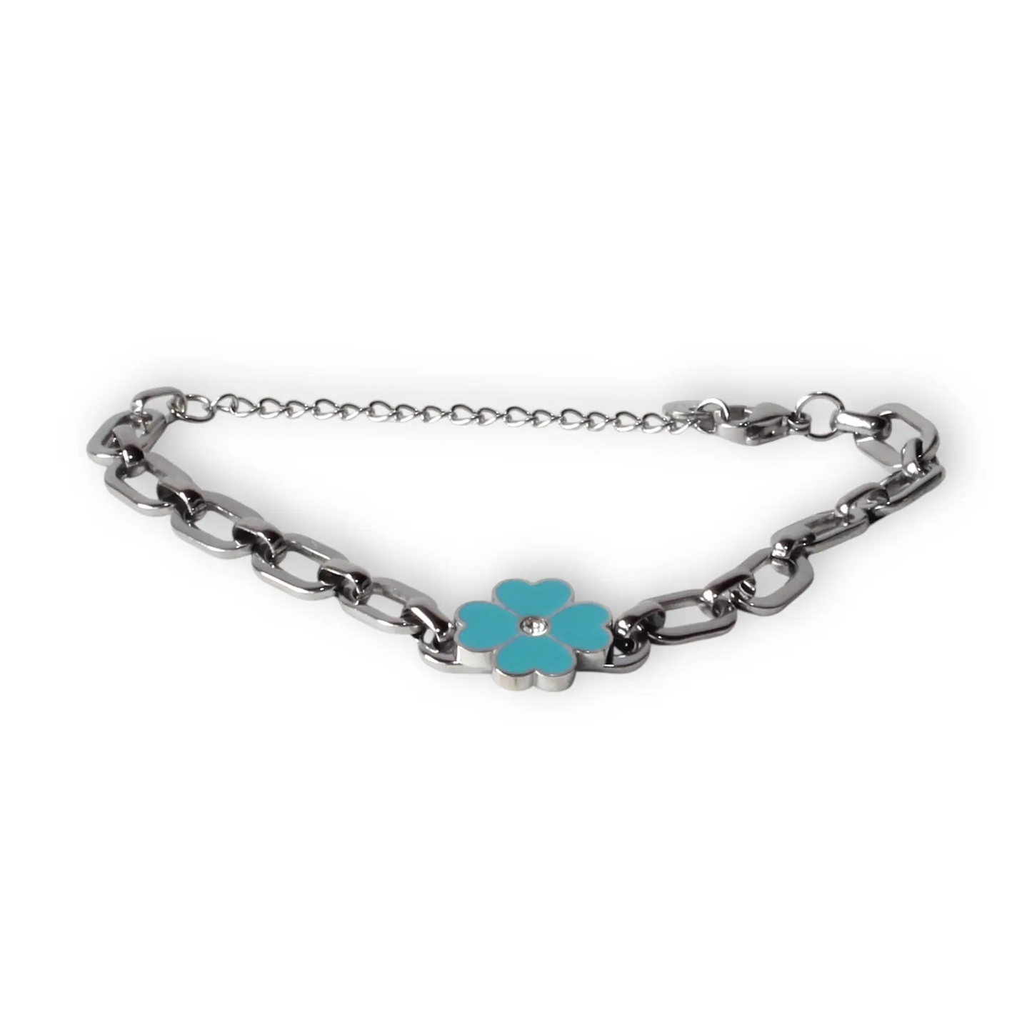 Mavi Pırlanta Çiçek Bileklik