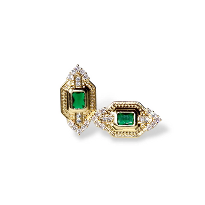 Yeşil Emerald Küpe