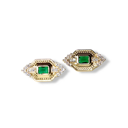 Yeşil Emerald Küpe
