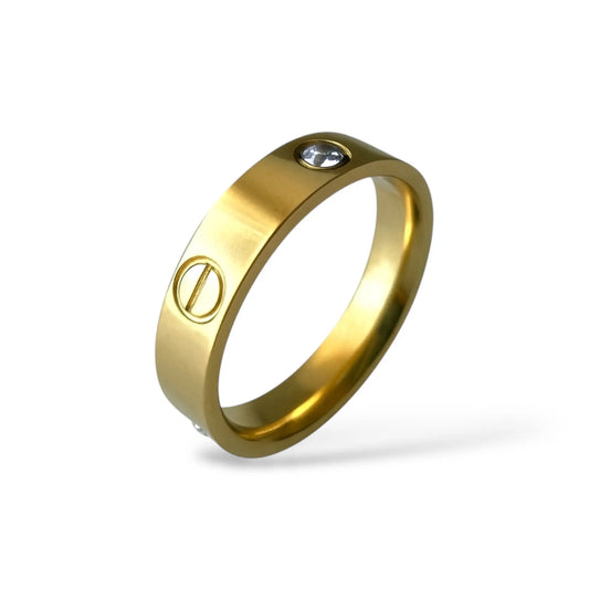 CRT Taşlı Altın Yüzük