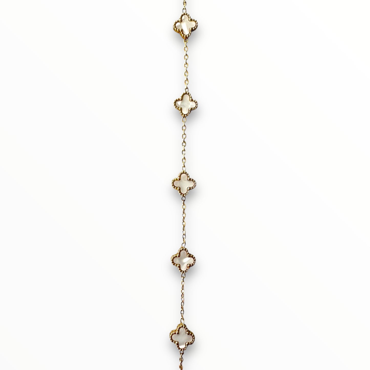 Küçük Beyaz Yonca Altın Bileklik