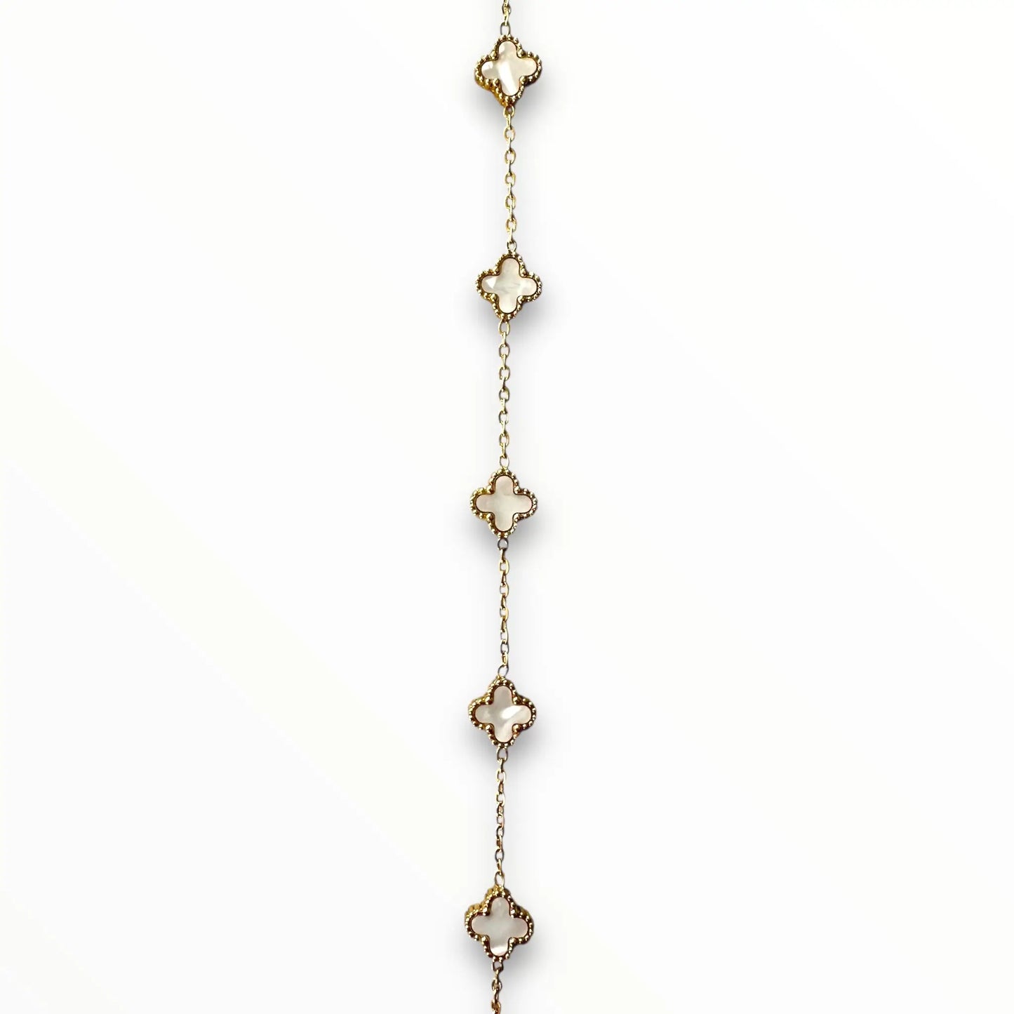 Küçük Beyaz Yonca Altın Bileklik