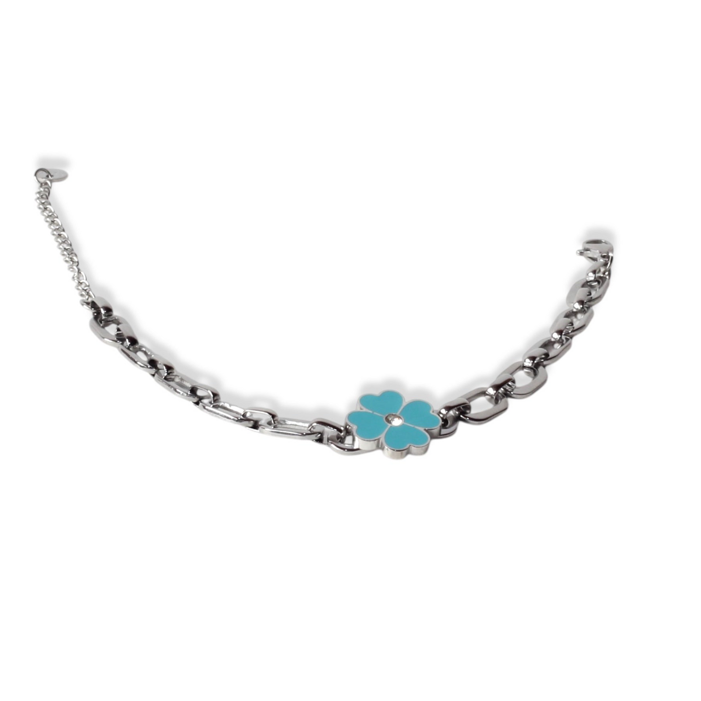 Mavi Pırlanta Çiçek Bileklik