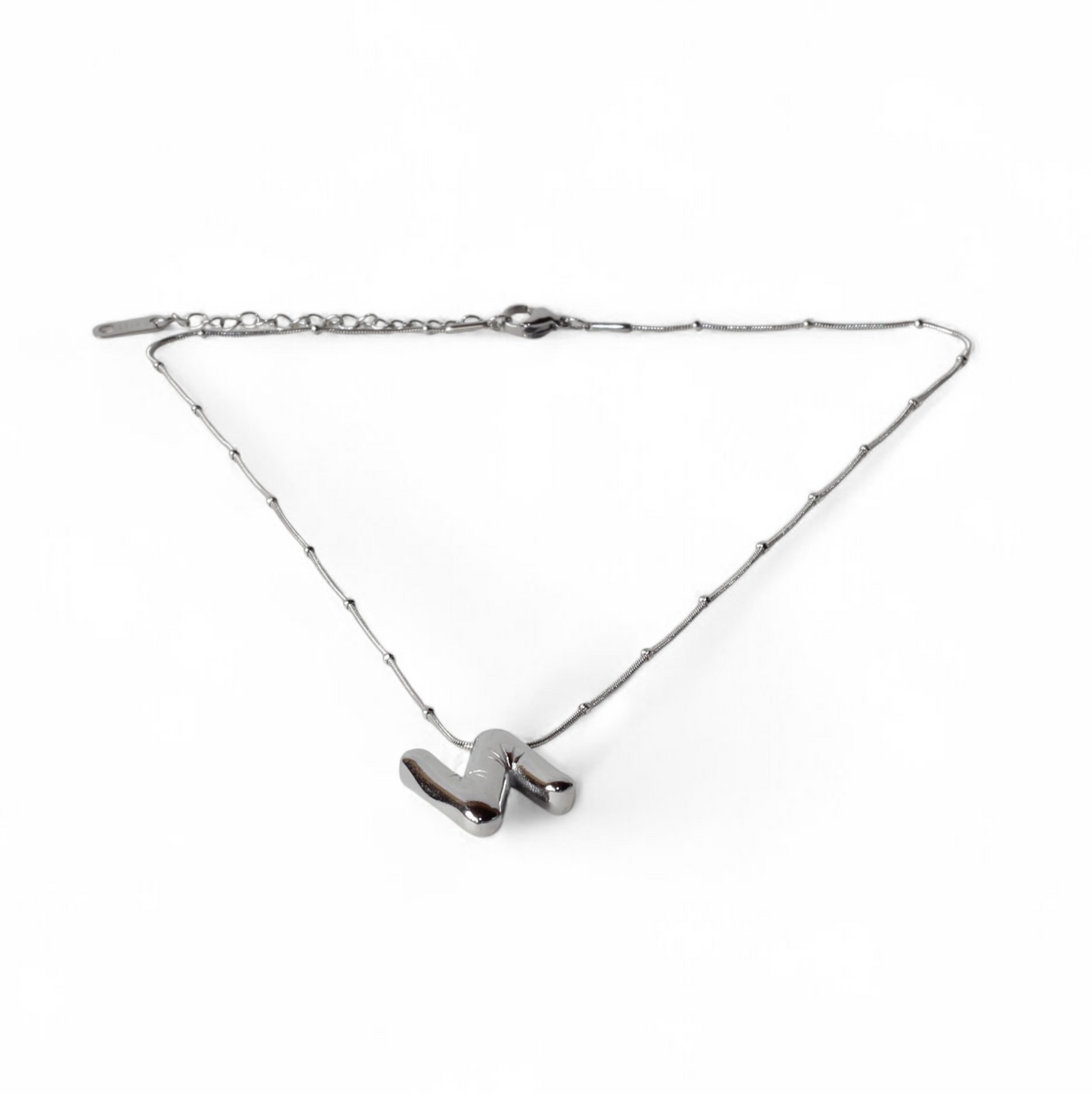 Balon Harfli Gümüş Kolye