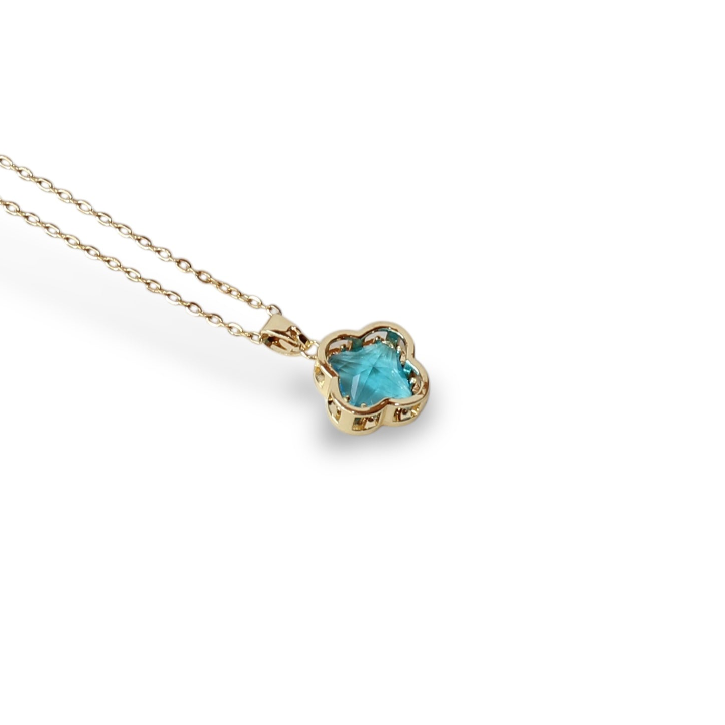 Turkuaz Taşlı Altın Kolye