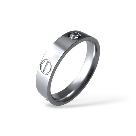 CRT Taşlı Gümüş Yüzük