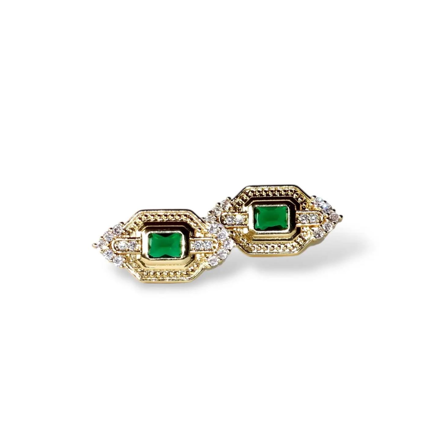 Yeşil Emerald Küpe
