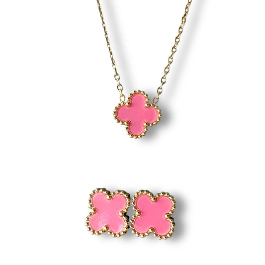 Pembe Yonca Altın Set