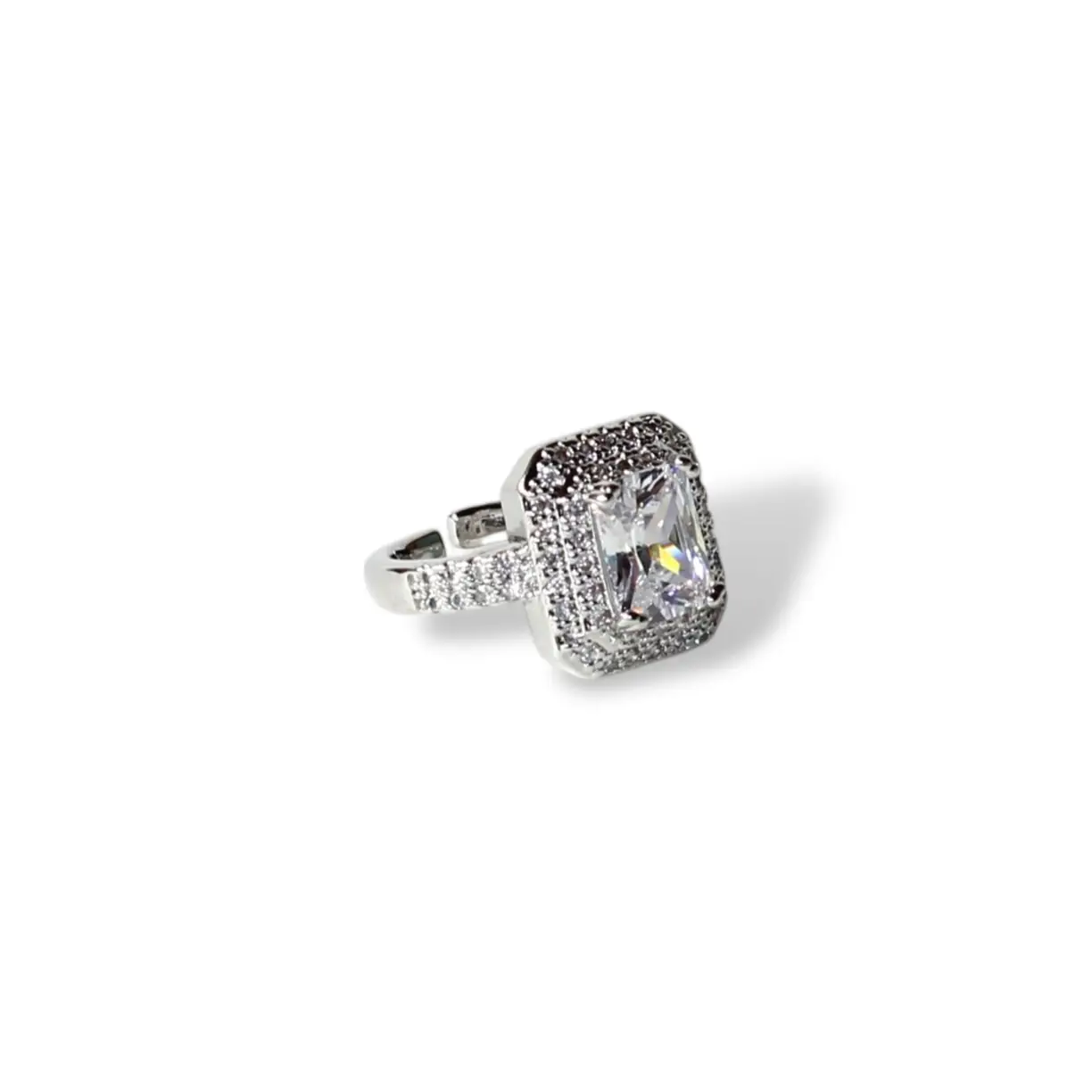 Çerçeveli Diamond Gümüş Yüzük