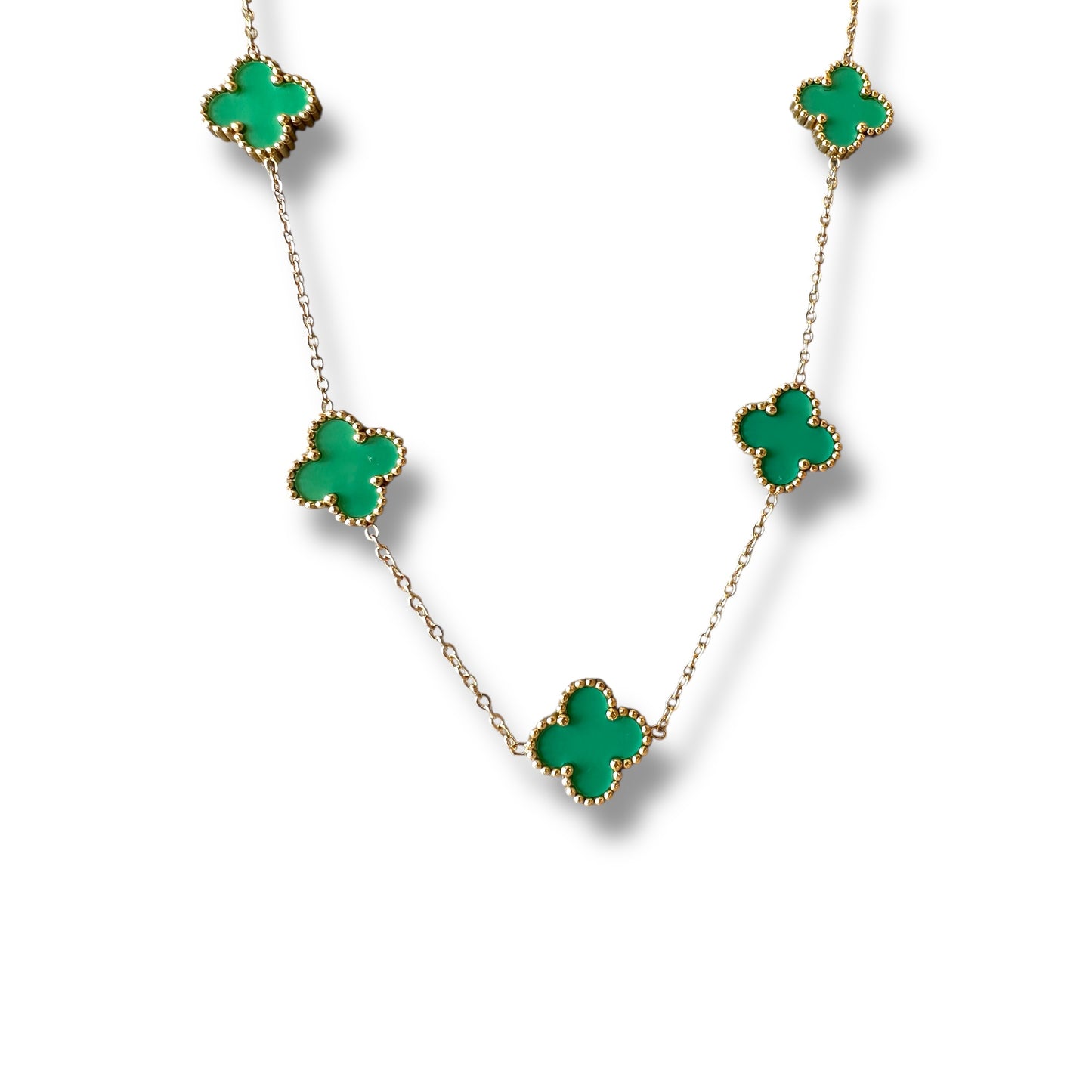 Yeşil Yonca Altın Kolye