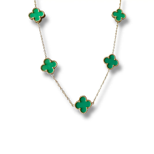 Yeşil Yonca Altın Kolye