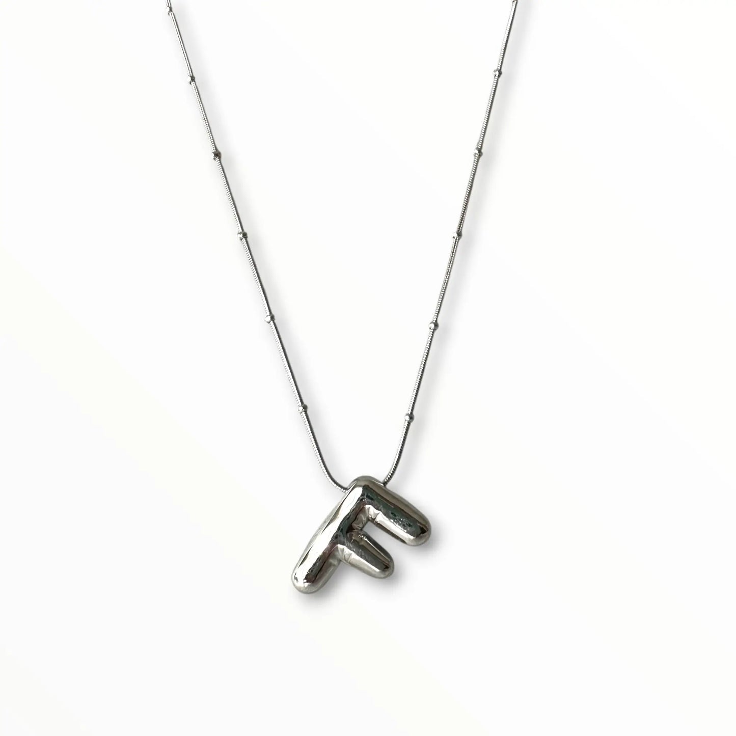 Balon Harfli Gümüş Kolye