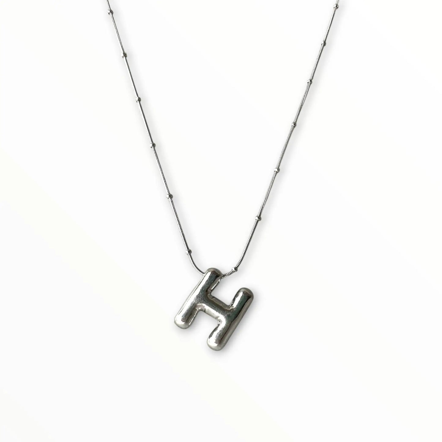 Balon Harfli Gümüş Kolye