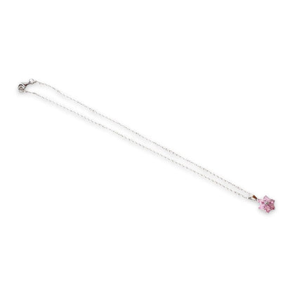 Pembe Lotus Gümüş Kolye