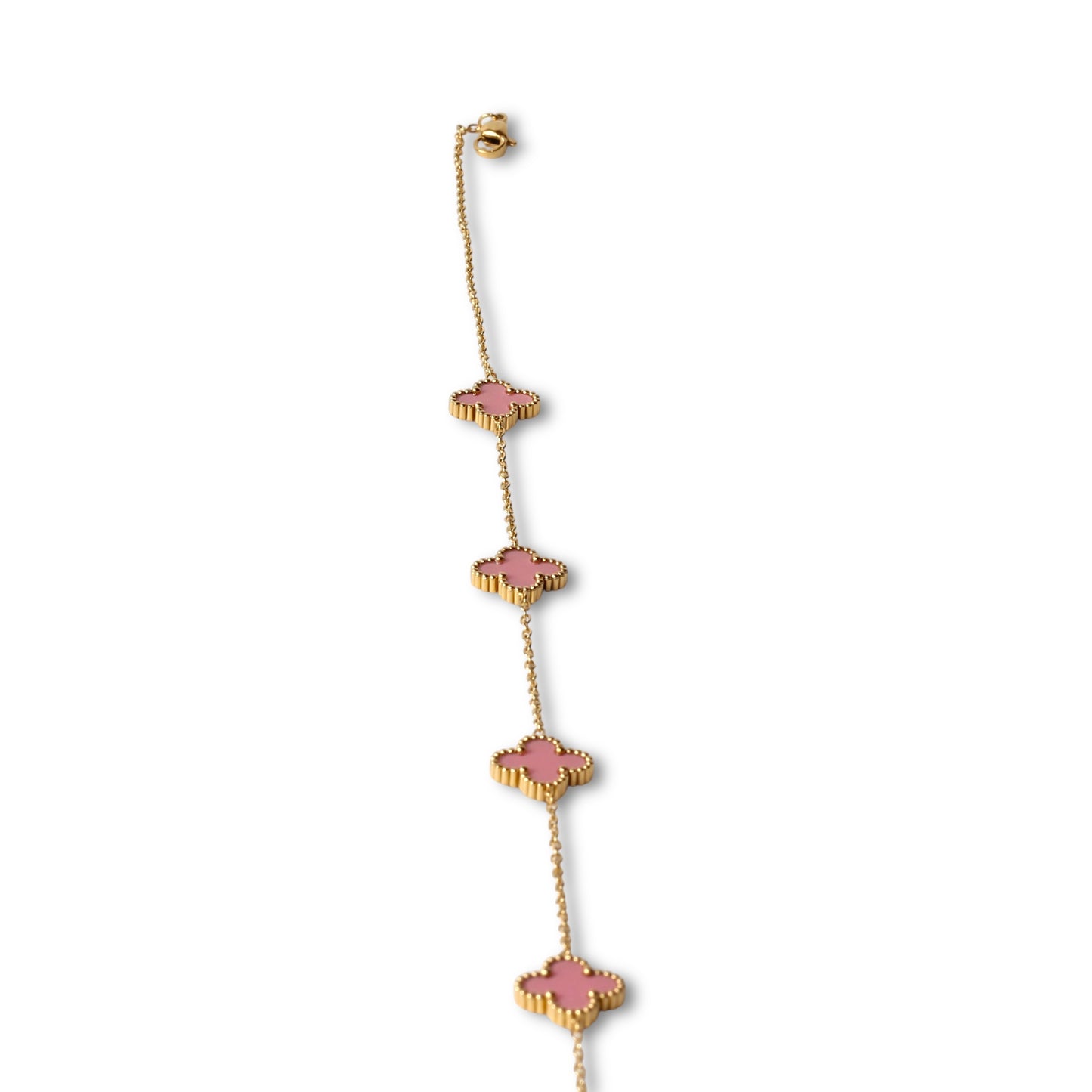 Pembe Lui Çiçek Altın Kolye