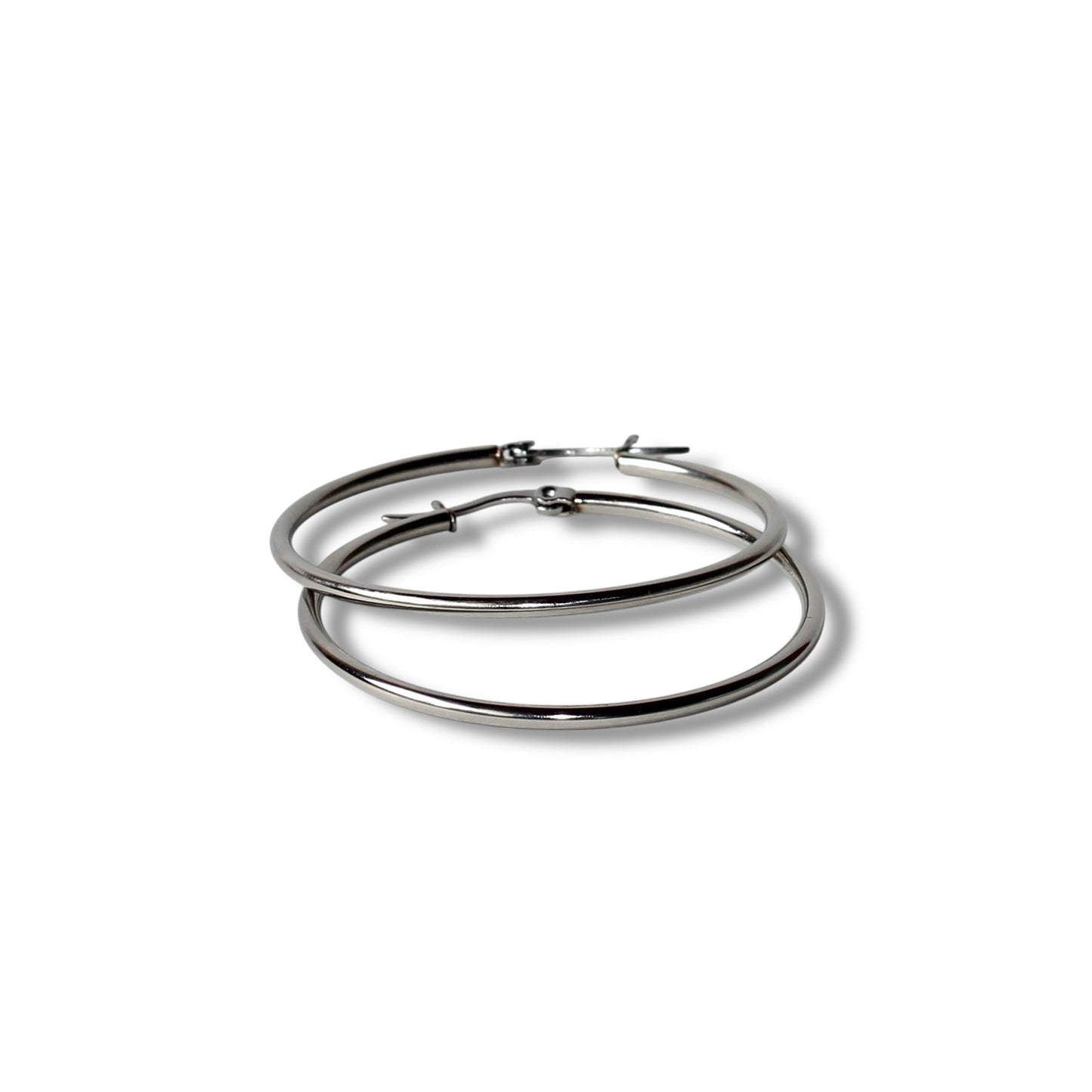 Gümüş Halka Küpe 4cm