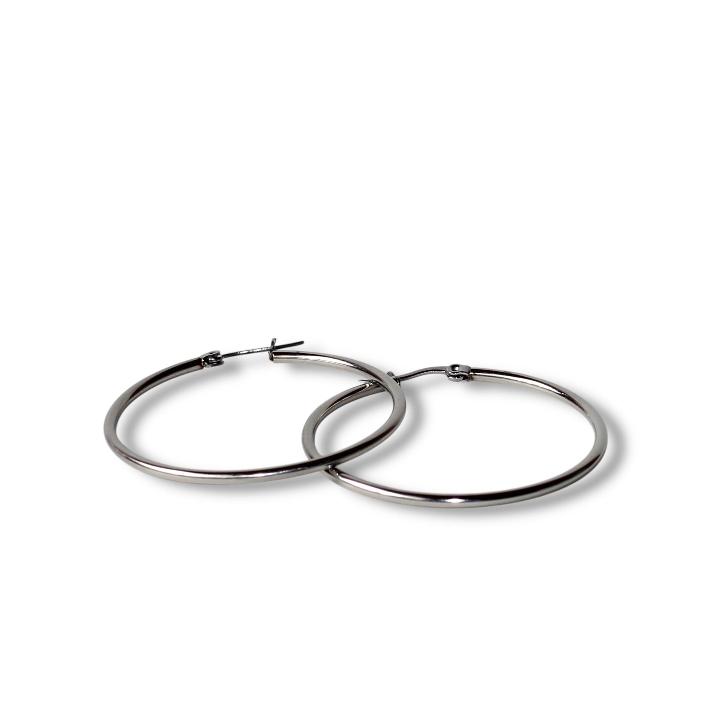 Gümüş Halka Küpe 4cm